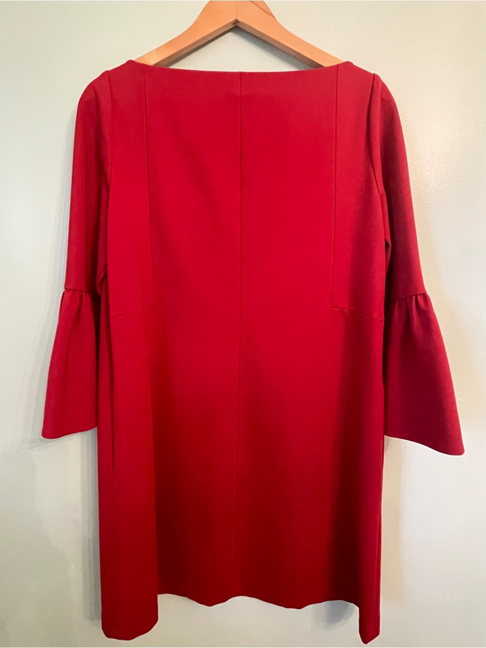 Lafayette 148 New York Red Bell Sleeve Dress - Picture 2 of 4